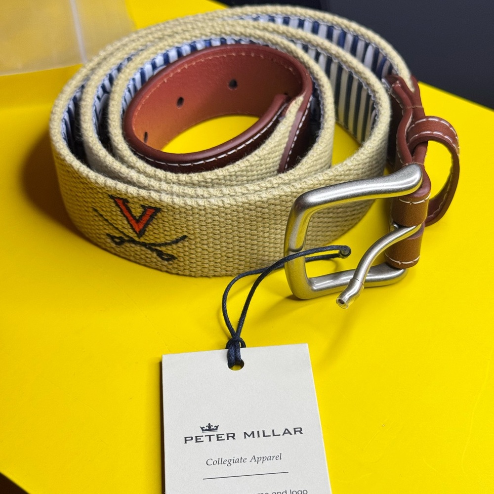 PETER MILLAR Virginia Cavaliers Belt - Sizes 40/42